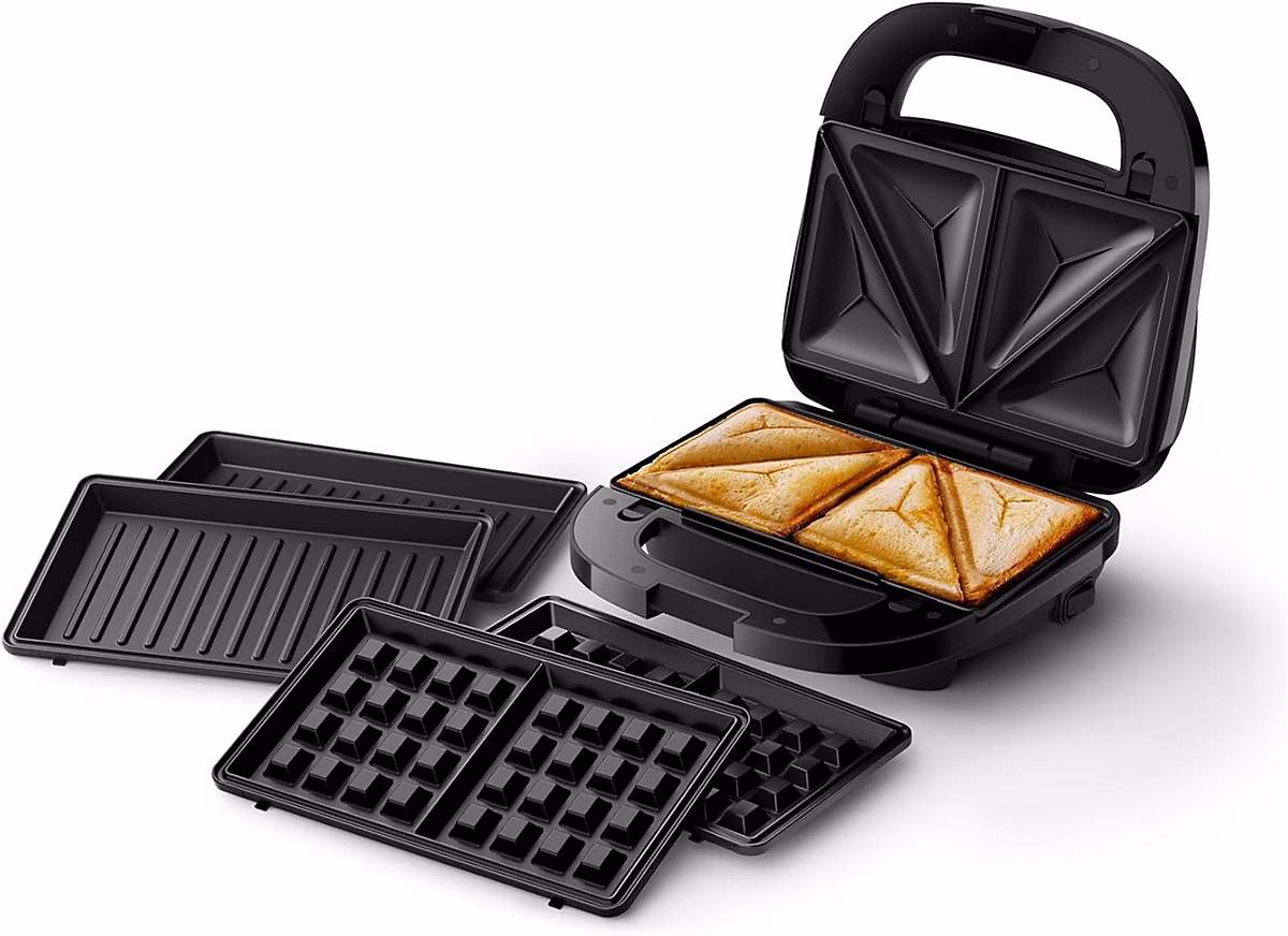 Appareil polyvalent pour sandwichs – paninis et gaufres 750 W