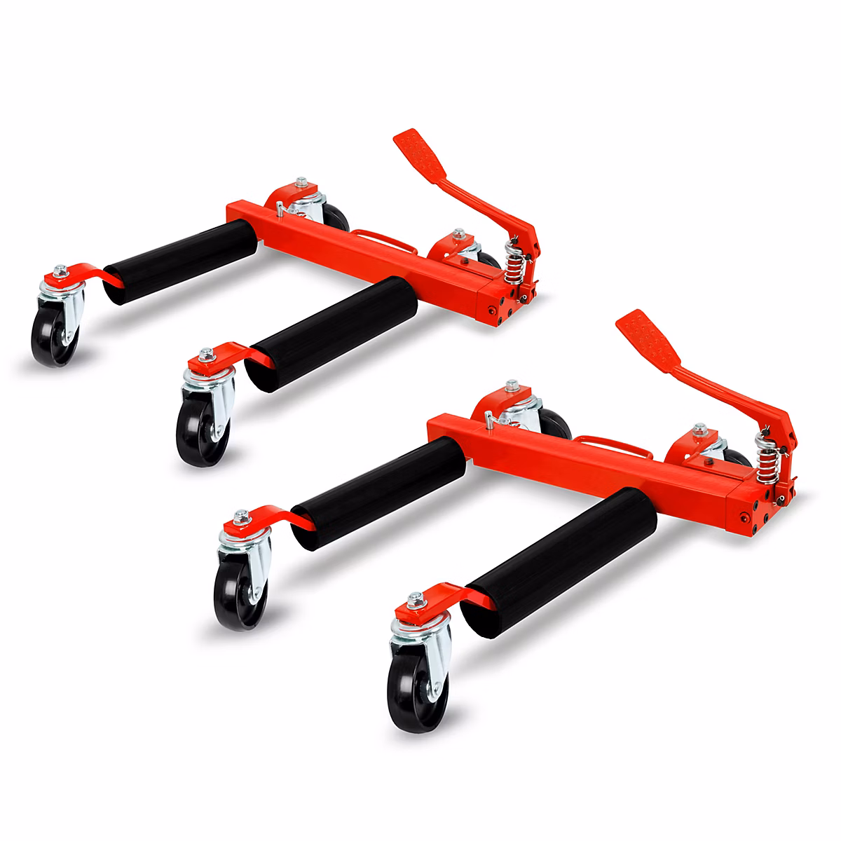 EBERTH 2X Aide à la manœuvre hydraulique (2 pièces) – capacité 680 kg chacune, largeur de pneu max. 230 mm, portée 345-630 mm