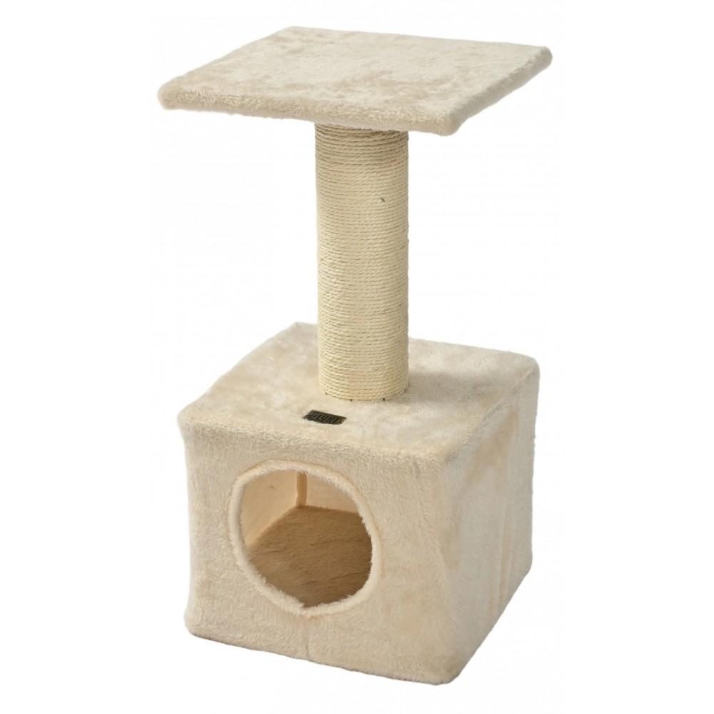 MON AMI LUKI Arbre à chat plateforme, niche & griffoir – Aménagement du jardin
