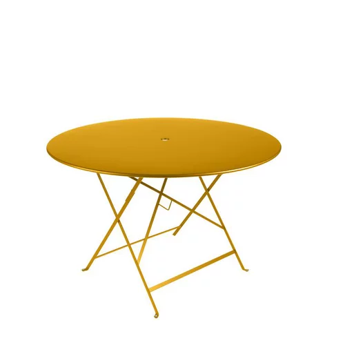 Table pliante coloris jaune en acier Bistro Fermob - 117 x 74 cm