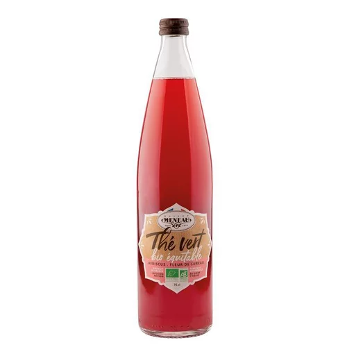 Thé vert bio équitable hibiscus fleur de sureau Maison Meneau - 75 cl