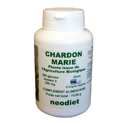 Gélules de chardon marie bio en boite de 200 unités