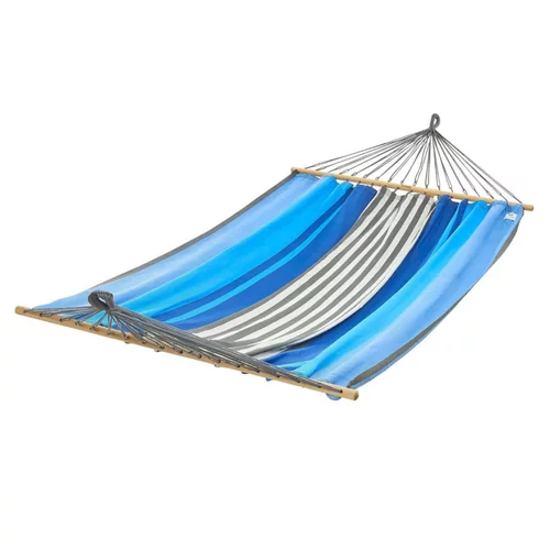 Hamac à barre double en polypropylène bleu topaze Jobek Komplice - 300 x 125 cm