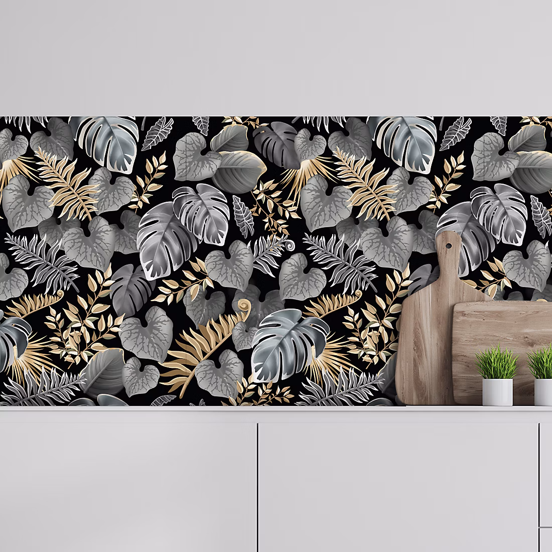 Crédence adhésive décoration florale 60 × 300 cm
