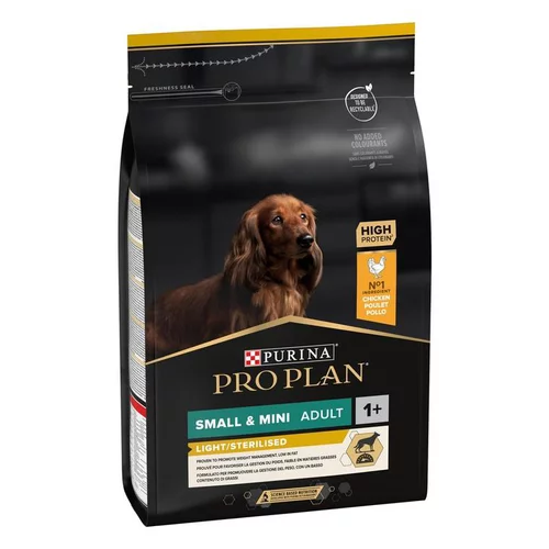 Croquette pour chien adulte de petite taille light au poulet Pro Plan - 3 kg