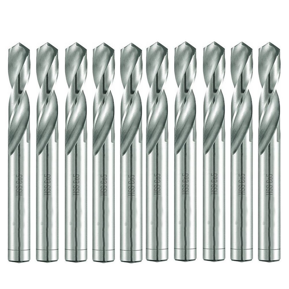 10 Forets Hélicoïdaux HSS Co Extra Court DIN 1897 PZ | Inox – Aciers 130 D. 3.8 x Lt. 55 x Lu. 22 x Q. 3.8 mm x Z2 – Diamwood