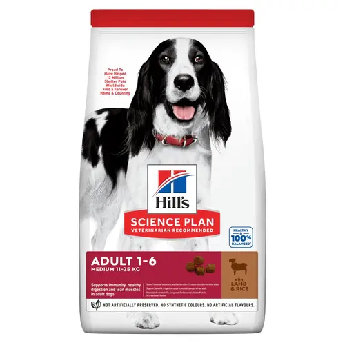 Croquette pour chien adulte à l’agneau et au riz Hill's - 12 kg