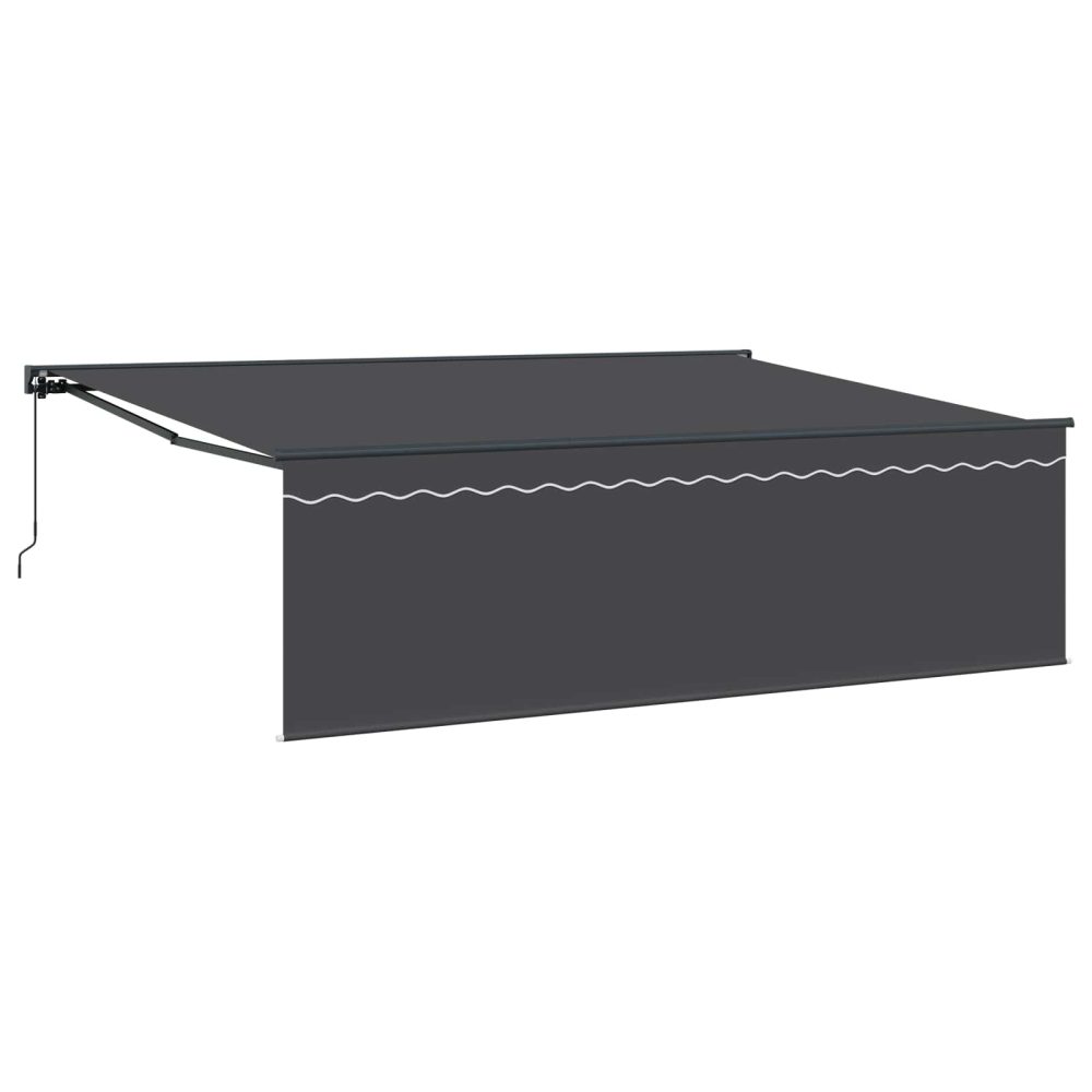 vidaXL Auvent rétractable Anthracite 450 × 300 cm – Aménagement du jardin