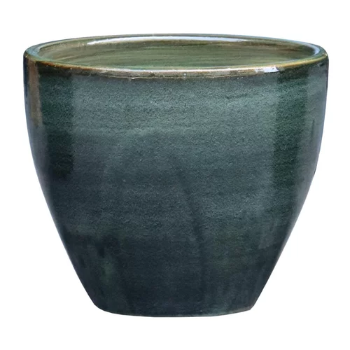 Cuvier en grès émaillé vert Amande Decolines Littoral - Ø 45 x H 38 cm