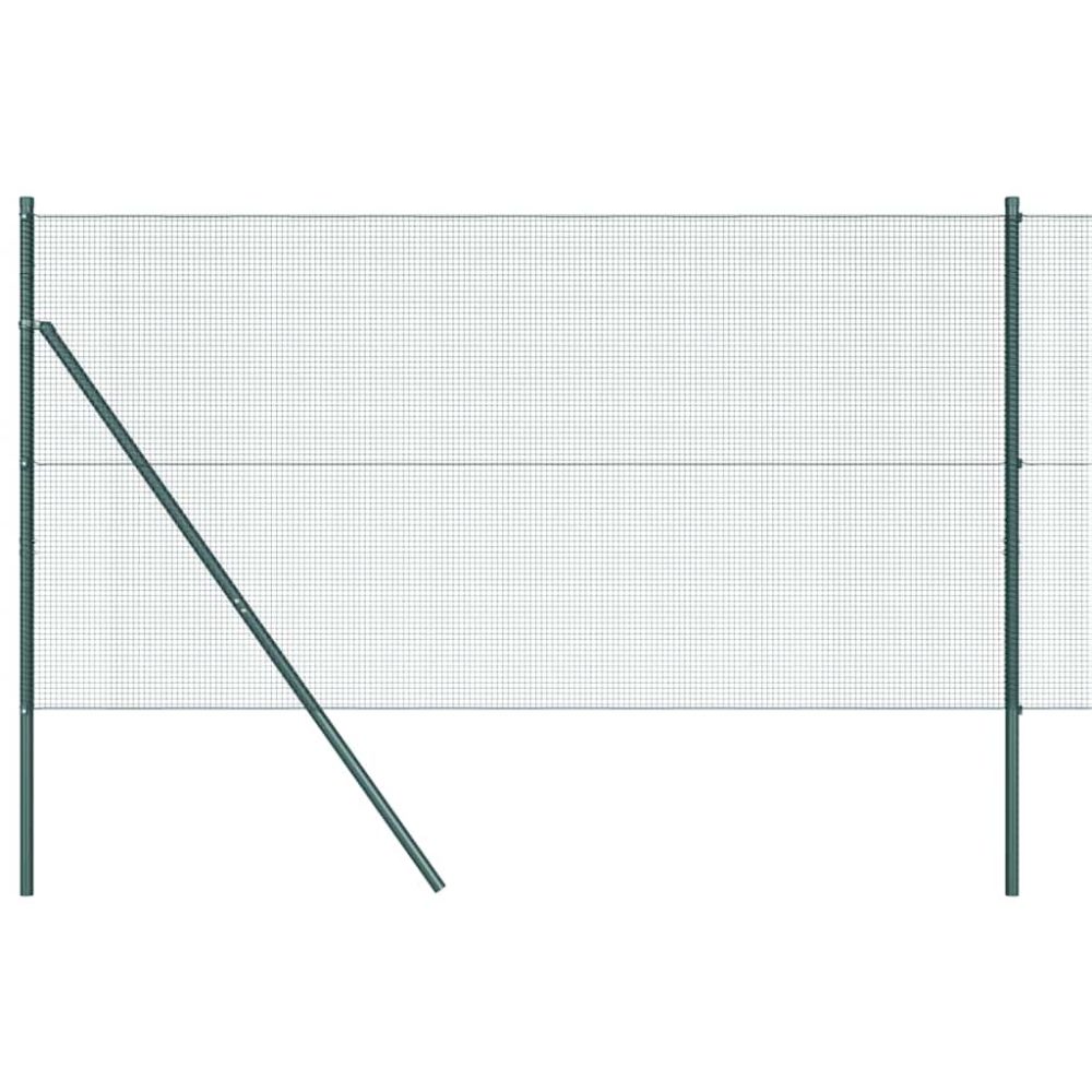 vidaXL Clôture en fils soudés pour fixation au sol 10 x 1 m Vert – 1 m 12 mm