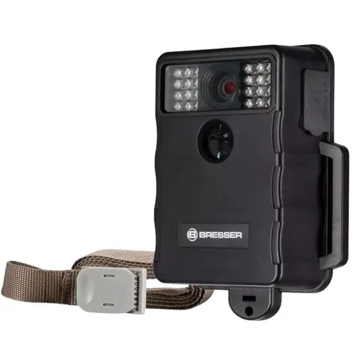 Caméra 5 MP Full-HD à capteur de mouvement noire Bresser - 8,8 x 14,5 x 6 cm