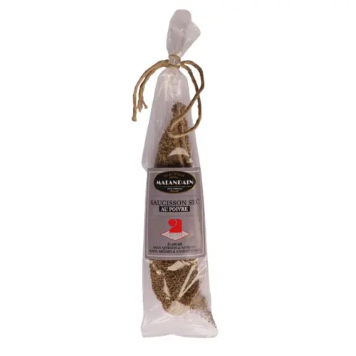 Saucisson sec au poivre Maison Malandain - 150 g