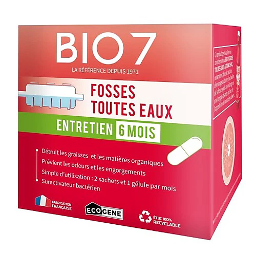 bio7 entretien 6 mois fosses toutes eaux 960 g – Réf. GFMMBETRI3529200166