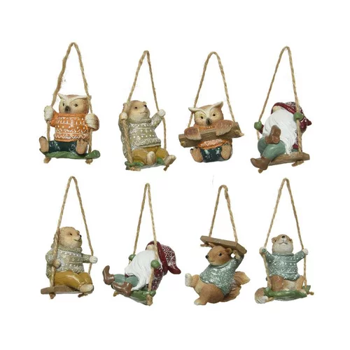 Animal de la forêt en polyrésine et paillettes - H 7 cm