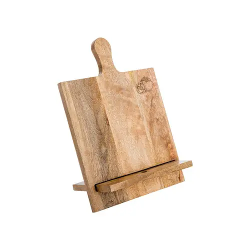 Lutrin en bois de manguier naturel décor tomate gravée - 33 x 25 x 16 cm