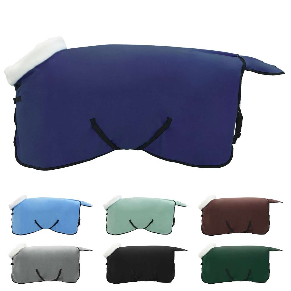 vidaXL Couverture Équine Bleu marine 75 cm Fleece polaire – Aménagement du jardin