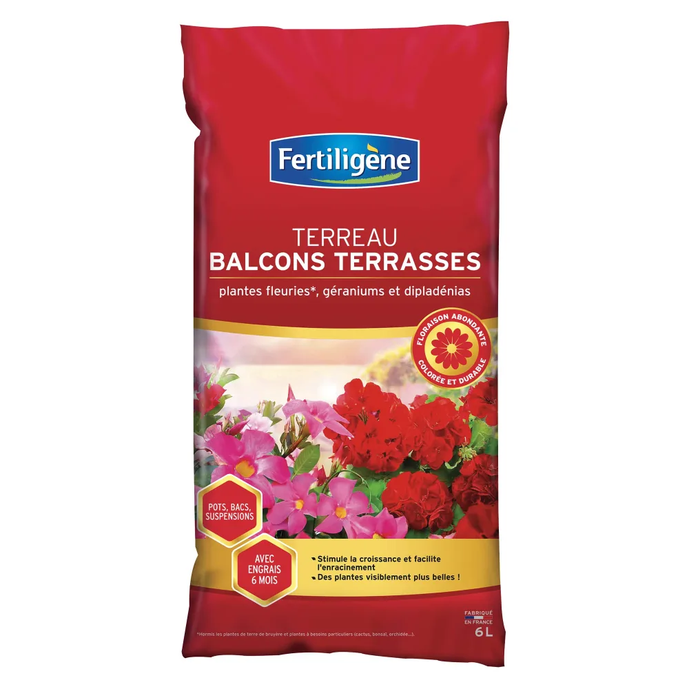 Terreau balcons et terrasses FERTILIGENE