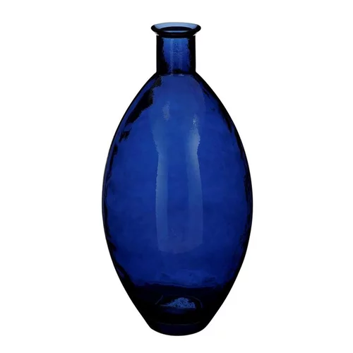 Vase coloris bleu en verre recyclé Qin - Ø 29 cm