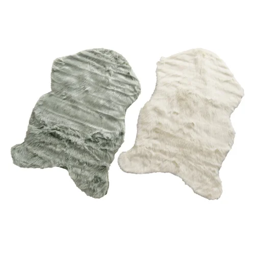 Tapis décoratif Skoldi coloris blanc - 90 x 60 cm