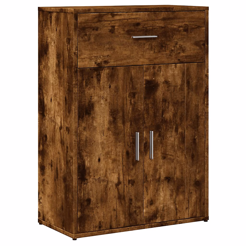 Buffet chêne fumé 60 × 30 × 84 cm bois d'ingénierie vidaXL