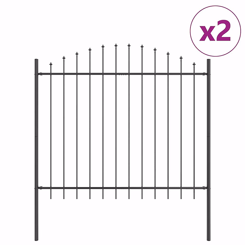 Clôture de jardin WOERDEN 2 pc 170 × 165 cm Gris vidaXL