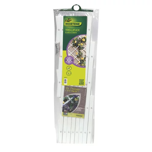 Treillis extérieur Treilliflex en PVC, coloris blanc, 50 x 150 cm
