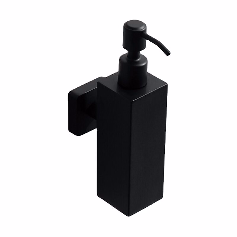 Accessoires de salle de bains – BASHLWUA 200ml Distributeur de Savon 304 Mur d'acier Inoxydable Empêcher l'infection croisée Noir Distributeur de Savon Manuel Do
