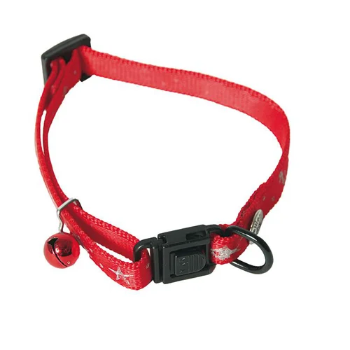 Collier réglable pour chat rouge à grelot Martin Sellier Ocean - 10/20-30 cm