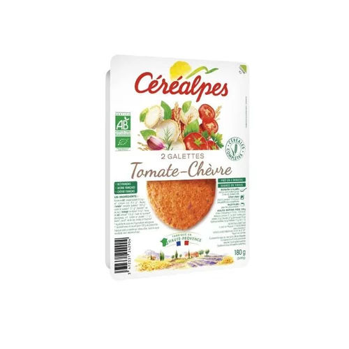 Galettes de céréales tomate chèvre Céréalpes x 2 - 180 g