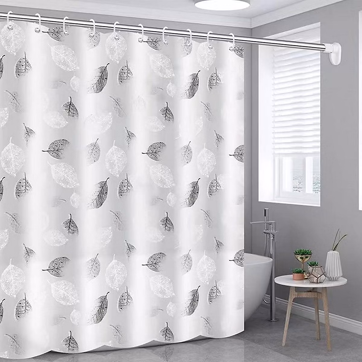 200 × 200cm Rideau de Douche – Rideau de Baignoire, Anti Moisissure, Imperméable, pour Salle de Bain