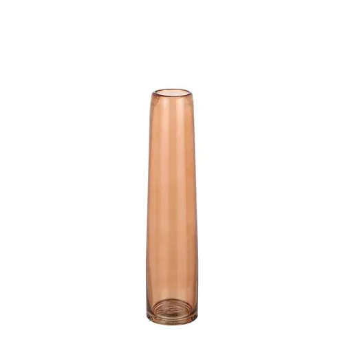 Soliflore en verre marron Xandra - Ø 7 x H 30,5 cm