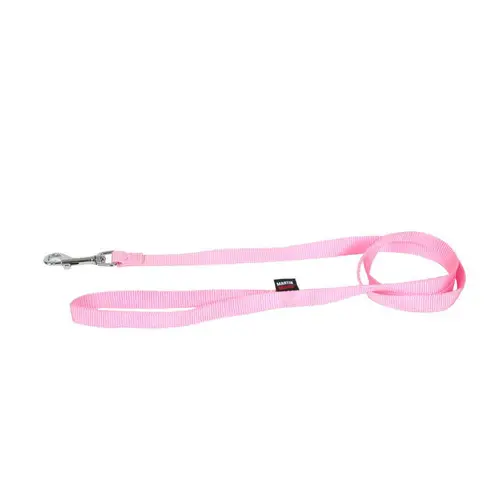 Laisse Nylon Uni pour chat coloris rose - 120 cm