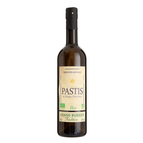 Pastis bio 45°. La bouteille de 70 cl