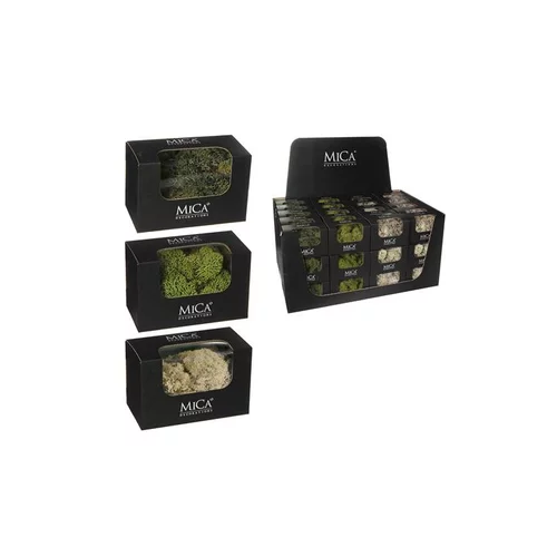 Lichen artificiel en boite de 50 g beige ou vert 14,5x8x9,5 cm