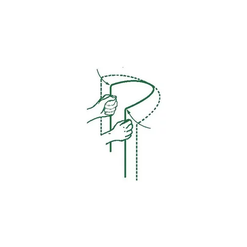 Tuteur croissant en acier, coloris vert 90cm