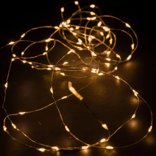 Guirlande lumineuse micro LED à lumière animée blanc chaud sur secteur - 7,5 m