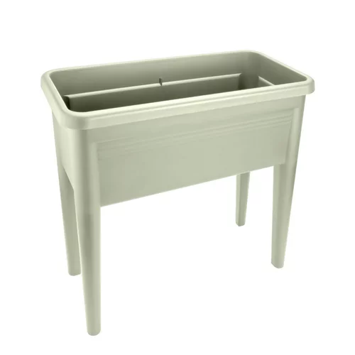 Potager sur pieds Green Basics Elho® coloris stone green 56 L - 75,5 x 36,5 x 65 cm