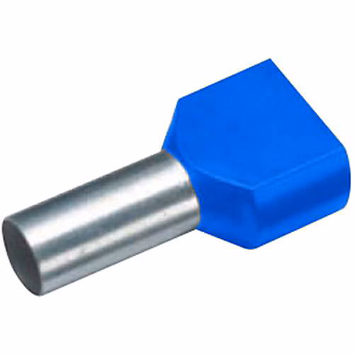 Embout double d'extrémité de câble 2 × 0 – 75 mm² 17 mm lot de 100 pièces 18 2404
