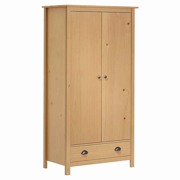 Armoire – VIDAXL, Hill, Bois massif, 2 portes, 1 tiroir, 170 cm