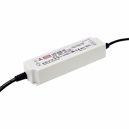 Driver LED Mean Well LPF-60-48 – alimentation à découpage 48 V DC 60 W, IP67, classe II