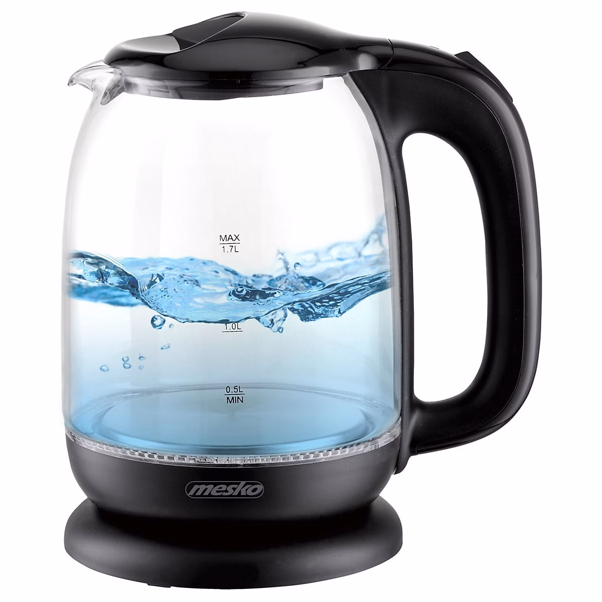 Bouilloire en verre 1 | 7 L Mesko MS 1302b – Coloris Noire – 2 200 W