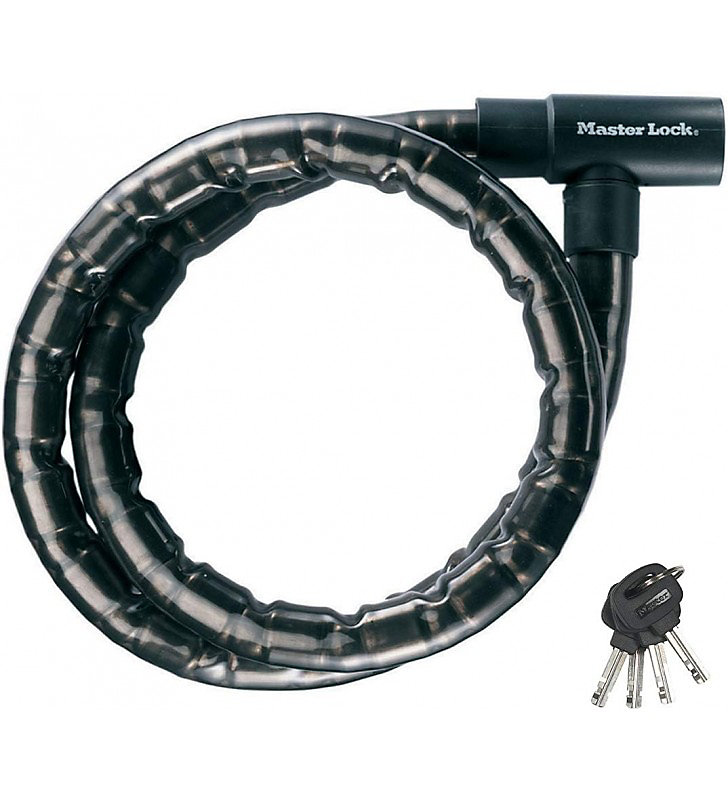 Antivol Cadenas de moto Noir 1m20 Diam 22mm Master Lock 8115DPS | Antivol