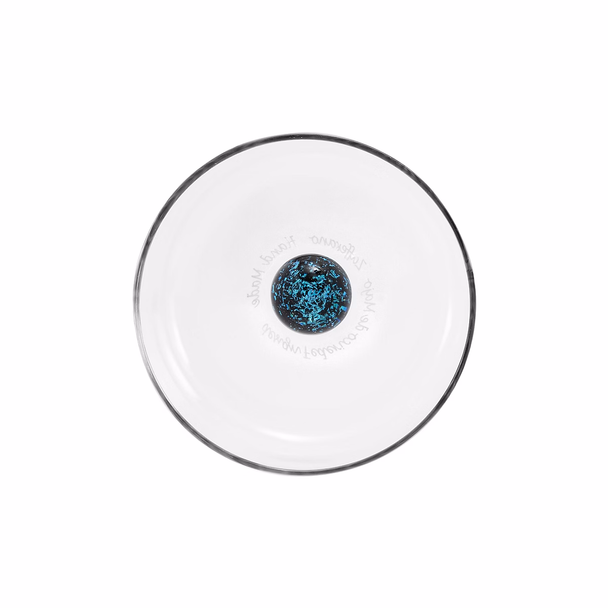 Bilia Caleido Set De 4 Tumblers En Verre Borosilicate Soufflé À La Main – Motif Sphère Effet Ciel Étoilé Couleur Bleue, Design
