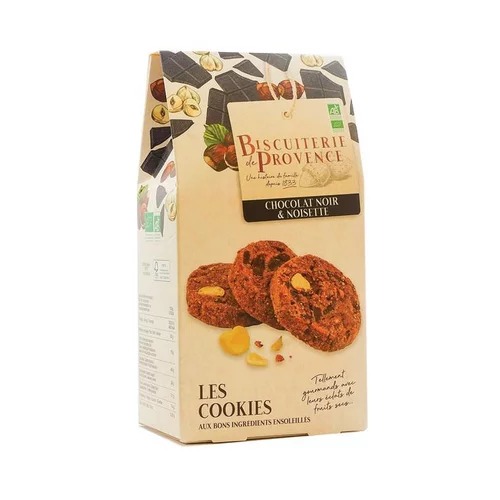 Cookies bio chocolat noir et noisette Biscuiterie de Provence - 120 g