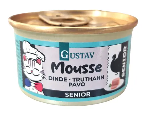 Pâtée pour chat senior mousse à la dinde Bubimex Gustav - 85 g