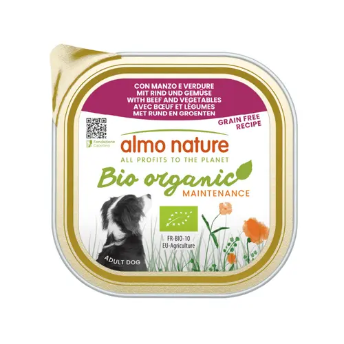 Pâtée pour chien biologique BIO ORGANIC au bœuf et légumes Almo Nature - 300 g