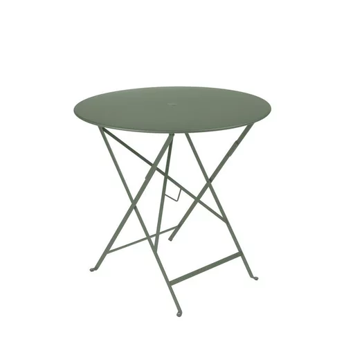 Table ronde pliante en acier coloris cactus Bistro Fermob - Ø 77 x 74 cm