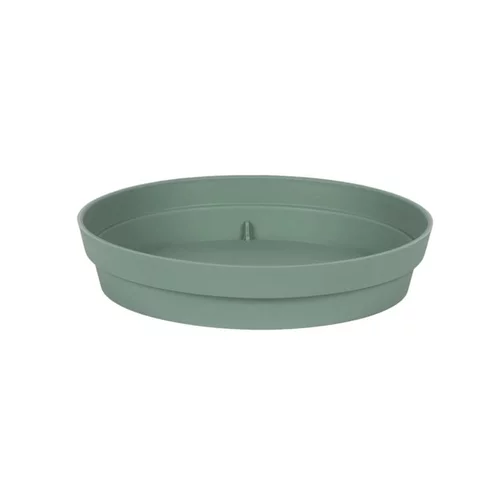 Soucoupe ronde en polypropylène vert laurier Eda Toscane - Ø 18,5 cm