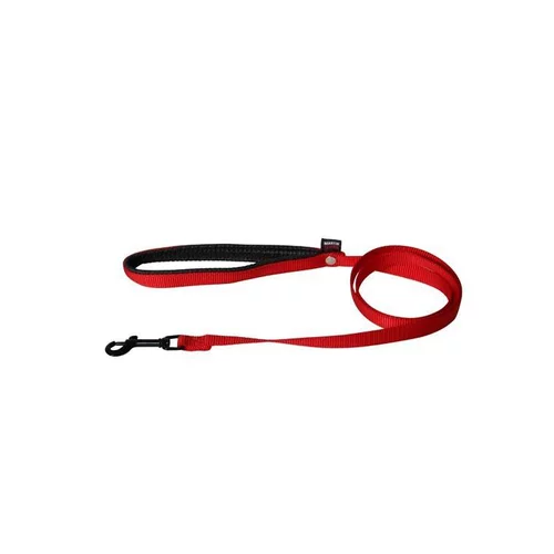 Laisse chien nylon 25 mm / 120 cm rouge