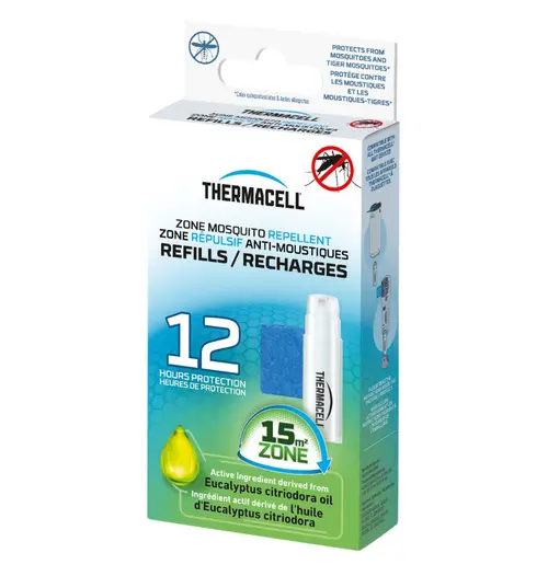 Lot de 3 plaquettes d'anti-nuisible recharges repulsives 12h Thermacell - 7,8 x 3 x 13,6 cm